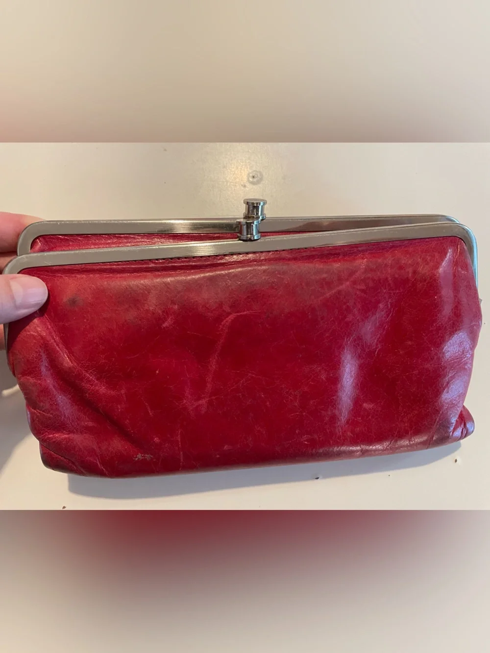 Red Hobo Lauren Clutch Wallet